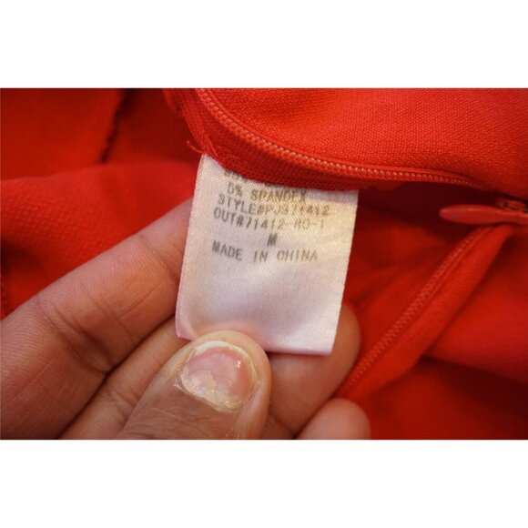 Parvenue Red Strapless Bow Jumpsuit - Size M - Picture 4 of 12